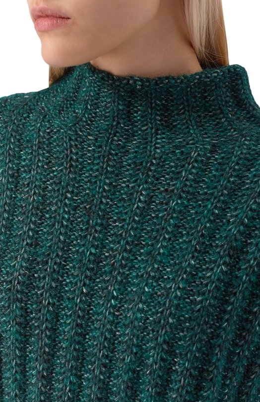 Свитер из хлопка и шерсти HUGO 50550210 Зелёный  50550210 Фото 5