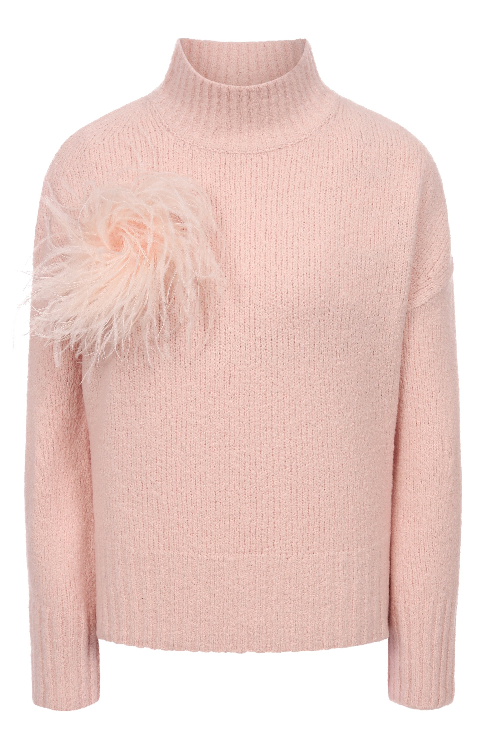 Шерстяной свитер AGNONA розового цвета по цене 175500 руб., арт. K210098E/0A050NE, фото 1 Шерстяной свитер AGNONA, арт. K210098E/0A050NE, фото 1