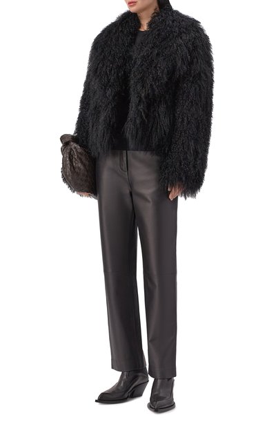 Шуба из ламы SASHA KIM черного цвета по цене 259000 руб., арт. SK-00001885, фото 2 Шуба из ламы SASHA KIM, арт. SK-00001885, фото 2