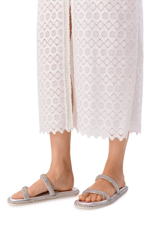 Текстильные шлепанцы Sirio Casadei 1M507B0101/C2964 Серебряный  1M507B0101/C2964 Фото 2