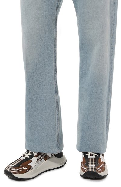 Комбинированные кроссовки vintage check BURBERRY, арт. 8064282, фото 3