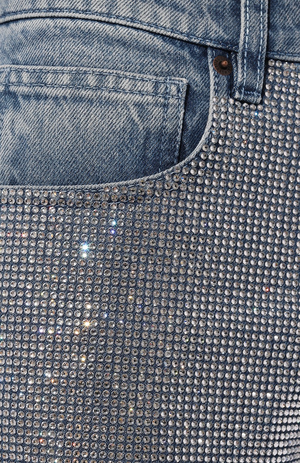 Джинсы с отделкой стразами GIUSEPPE DI MORABITO, арт. 03PFDNP043FC 03330, фото 5