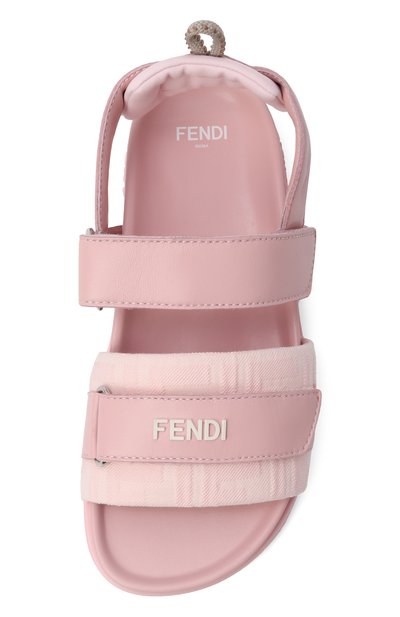 Кожаные сандалии FENDI светло-розового цвета по цене 49950 руб., арт. JMR554/AWK4_001, фото 4 Кожаные сандалии FENDI, арт. JMR554/AWK4_001, фото 4