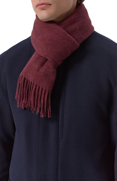 Кашемировый шарф CORNELIANI бордового цвета по цене 66500 руб., арт. 28B344/2A29029, фото 2 Кашемировый шарф CORNELIANI, арт. 28B344/2A29029, фото 2