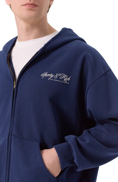 Хлопковая толстовка SPORTY AND RICH, арт. ST08865264BL106, фото 5