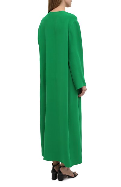 Шелковое платье VALENTINO зеленого цвета по цене 361000 руб., арт. VB3VDBR61MM, фото 4 Шелковое платье VALENTINO, арт. VB3VDBR61MM, фото 4