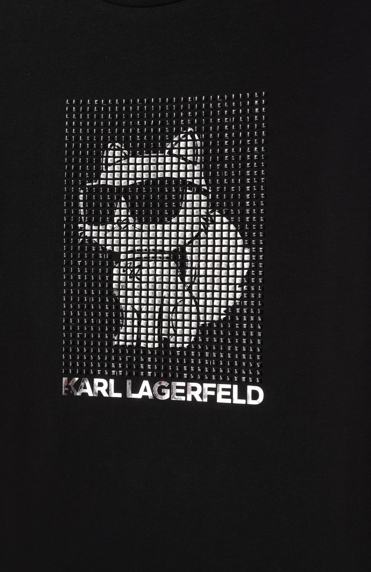 Хлопковая футболка KARL LAGERFELD KIDS, арт. Z30489, фото 1