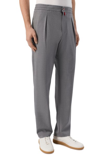 Шерстяные брюки KITON серого цвета по цене 225000 руб., арт. UP1LACRK0129L, фото 3 Шерстяные брюки KITON, арт. UP1LACRK0129L, фото 3