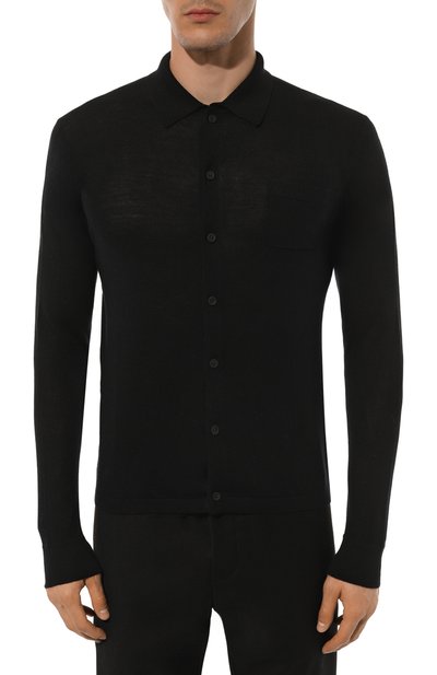 Рубашка из шерсти и шелка KITON, арт. UMM054204, фото 3