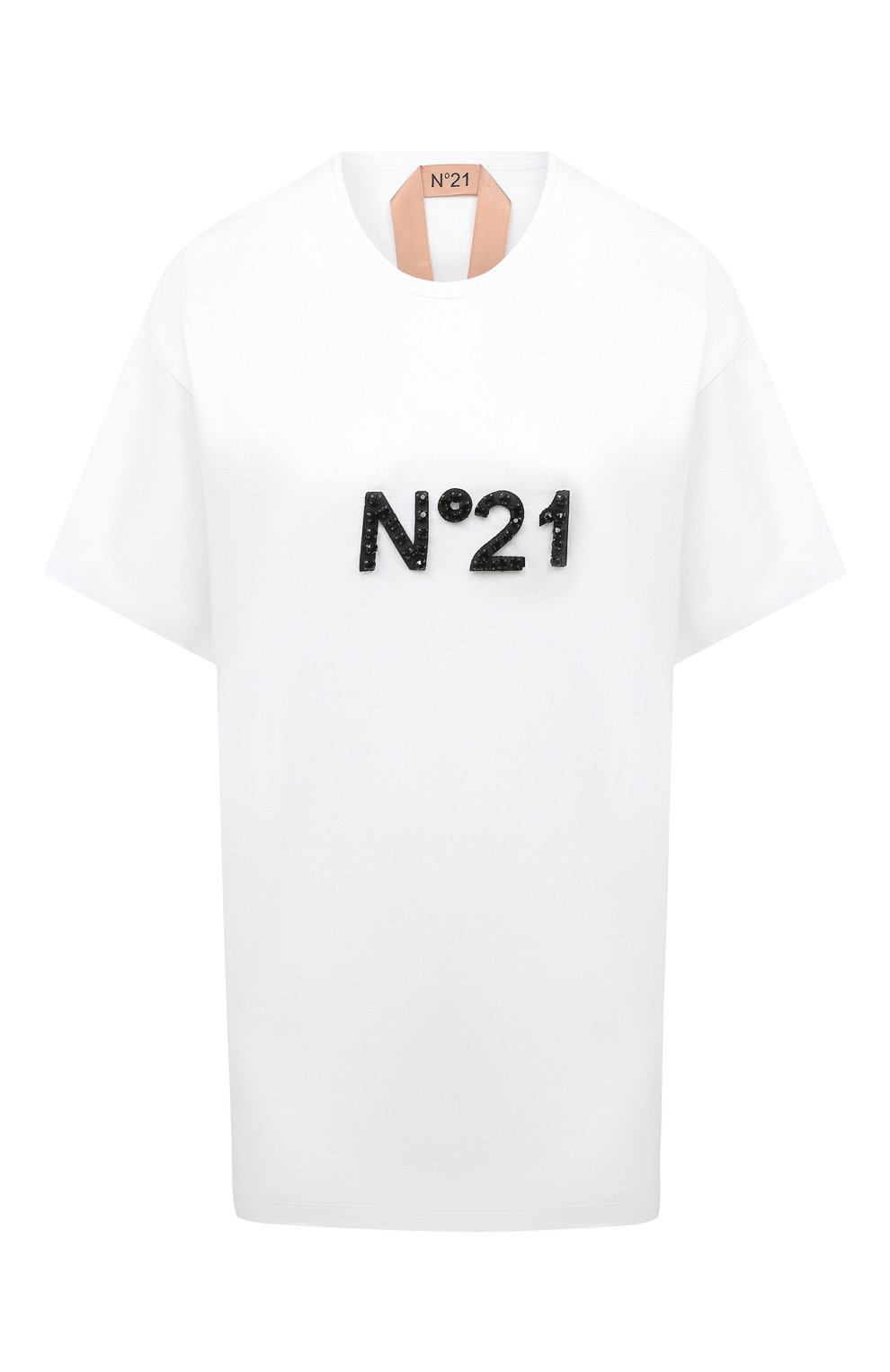 Хлопковая футболка N21 белого цвета по цене 29100 руб., арт. 20I N2M0/F061/6314, фото 1 Хлопковая футболка N21, арт. 20I N2M0/F061/6314, фото 1