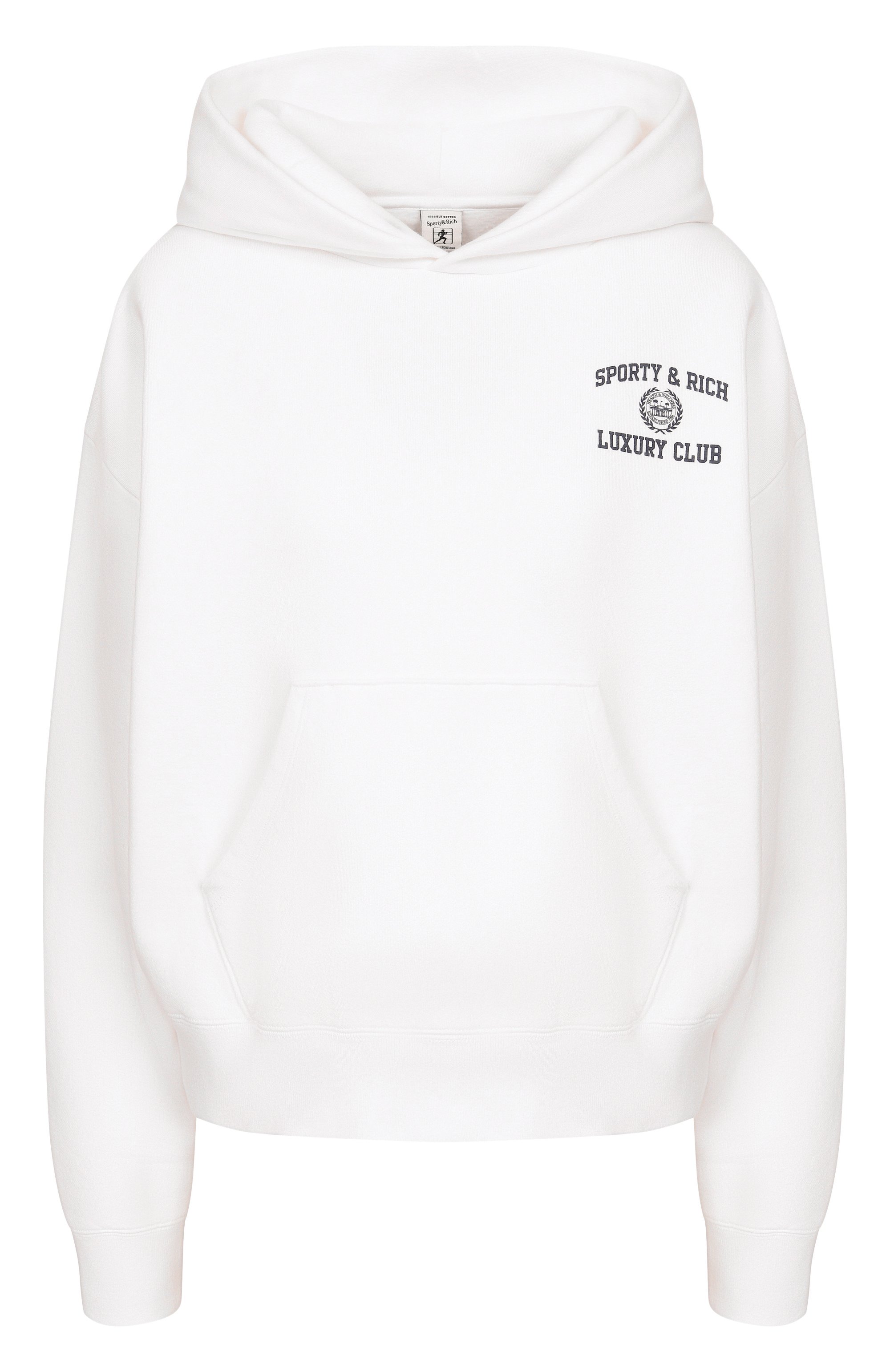 Хлопковое худи luxury club SPORTY AND RICH, арт. ST0987842WH01/S&R LUXURY CLUB H00DIE, фото 1