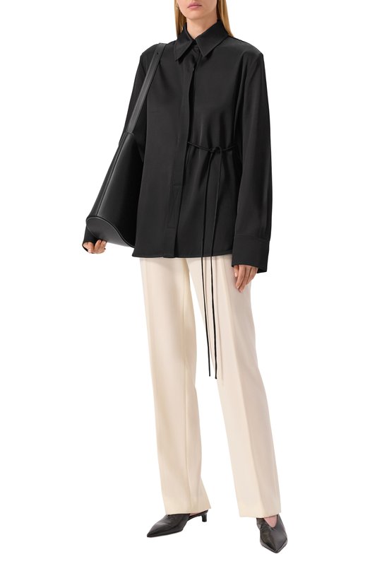 Блузка из вискозы и шелка Jil Sander J04DL0107-J65112 None  J04DL0107-J65112 Фото 2