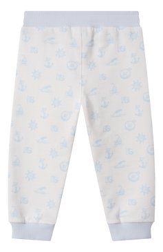 Детские хлопковые джоггеры DOLCE & GABBANA голубого цвета, арт. L1JPIB/HS7P4 | Фото 2 (Нос: Не проставлено; Материал сплава: Проставлено; Кросс-КТ НВ: Джоггеры; Материал внешний: Хлопок; Ростовка одежда: 3 мес | 62 см, 9 мес | 74 см, 12 мес | 80 см, 18 мес | 86 см, 24 мес | 92 см, 6 мес | 68 см)