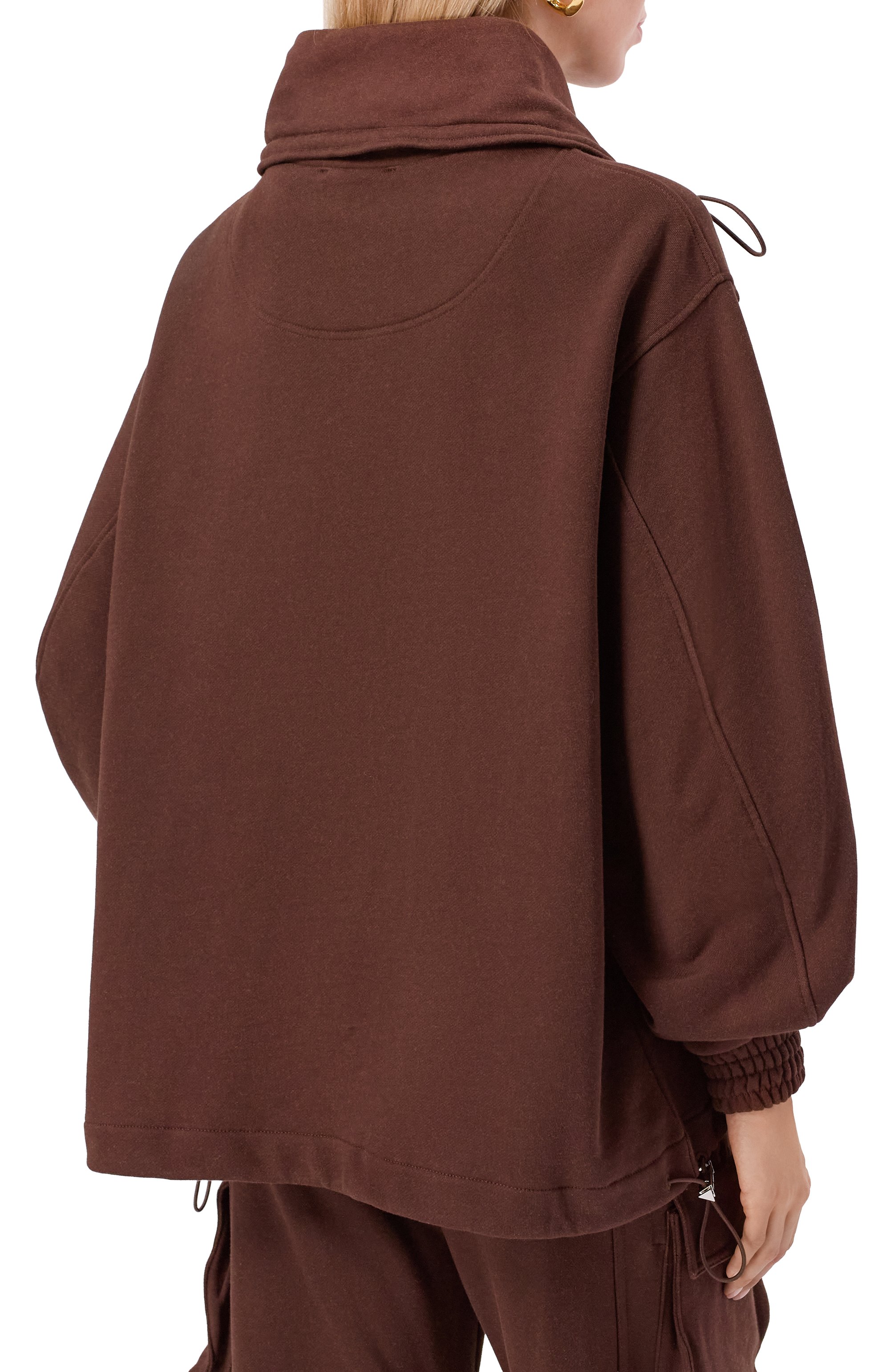 Хлопковый свитшот-анорак THE ATTICO, арт. 251WCB00091/JJF007AA, фото 4