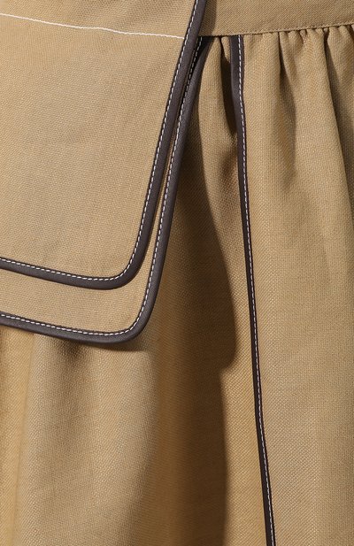 Юбка из смеси льна и вискозы LOEWE бежевого цвета по цене 94250 руб., арт. S2195200R0, фото 5 Юбка из смеси льна и вискозы LOEWE, арт. S2195200R0, фото 5