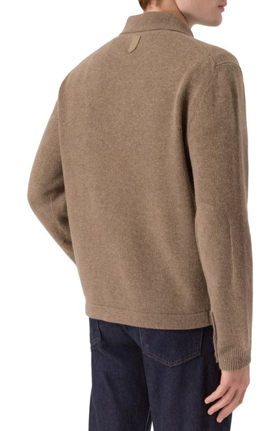 Кардиган из шерсти и кашемира CANALI бежевого цвета по цене 122500 руб., арт. C1142/MK02164, фото 4 Кардиган из шерсти и кашемира CANALI, арт. C1142/MK02164, фото 4