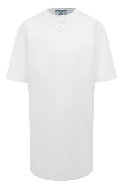Женская хлопковая футболка PRADA, арт. 3557A-1Y98-F0009-211