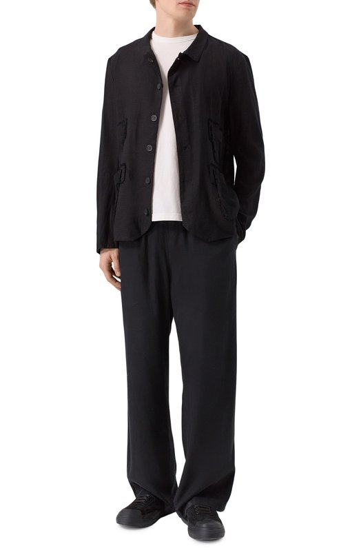 Двусторонний пиджак из вискозы и льна 139Dec SUT617-BK Чёрный  SUT617-BK Фото 2