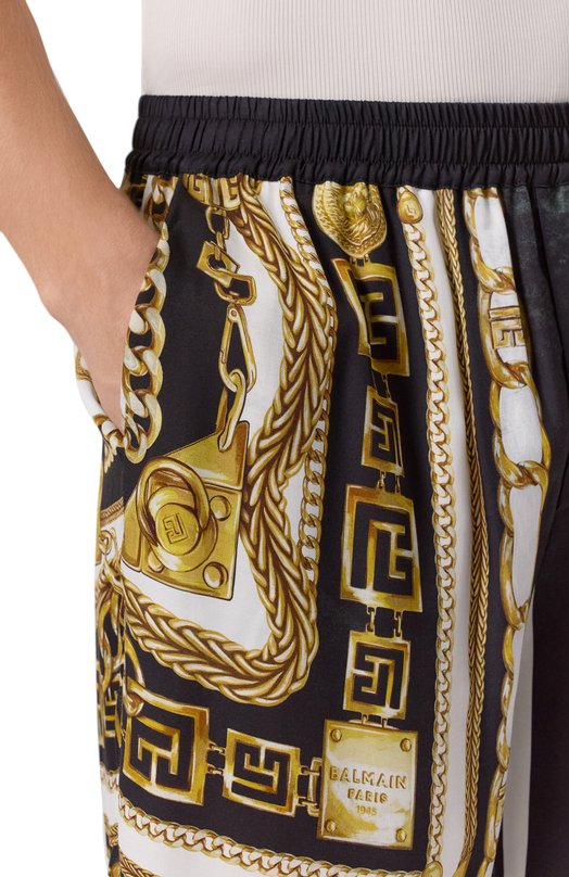 Шорты из вискозы Balmain FH1PA145/VI41 Разноцветный  FH1PA145/VI41 Фото 5