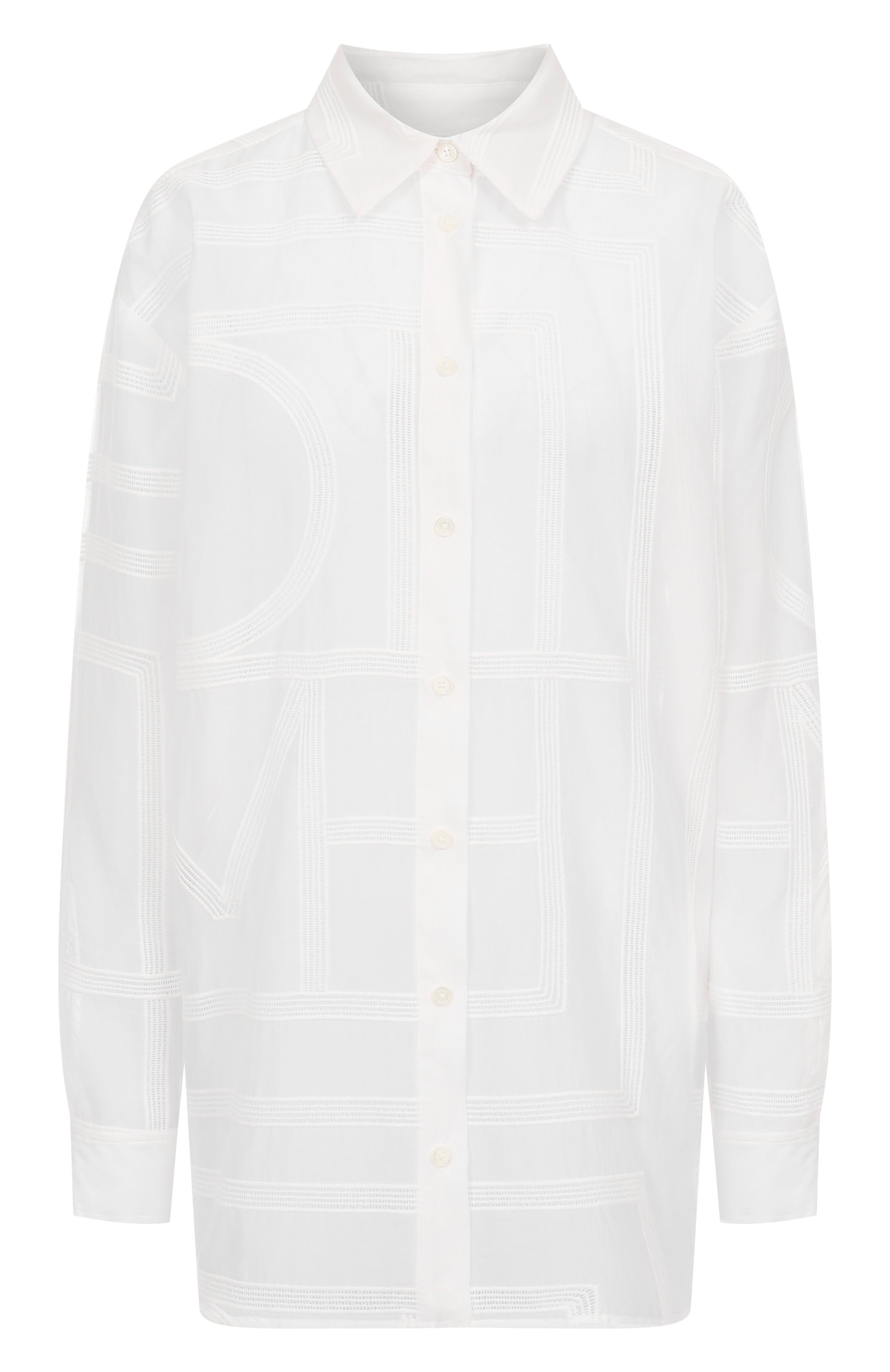 Рубашка из хлопка и шелка TOTEME, ар�т. 253-WRT0480-FB0441, фото 1