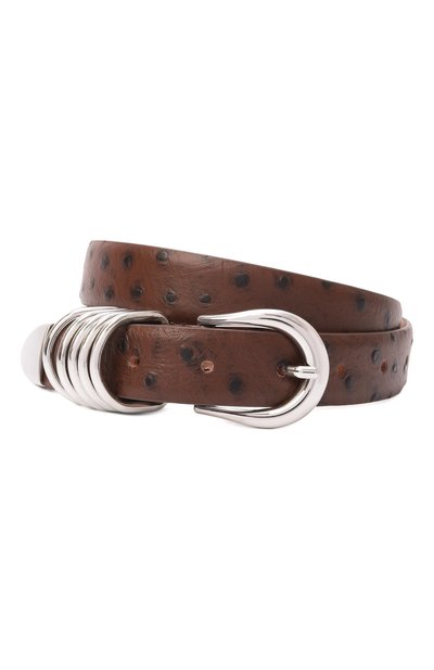 Женский кожаный ремень DEHANCHE, арт. H0LLYH0CK 0STRICH/EMB0SSED LEATHER
