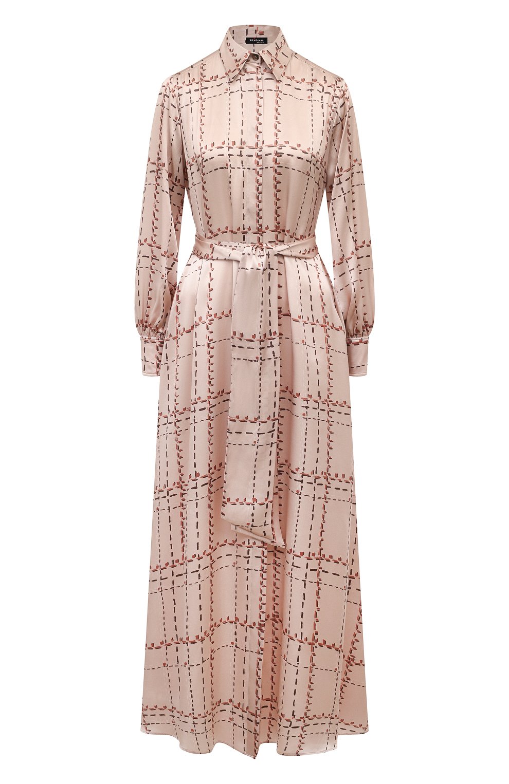 Шелковое платье KITON светло-розового цвета по цене 262000 руб., арт. D54325K0561E03, фото 1 Шелковое платье KITON, арт. D54325K0561E03, фото 1