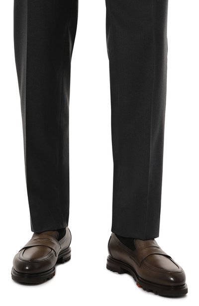 Кожаные пенни-лоферы colin rock SANTONI, арт. MCCG18859SM30GKR, фото 3