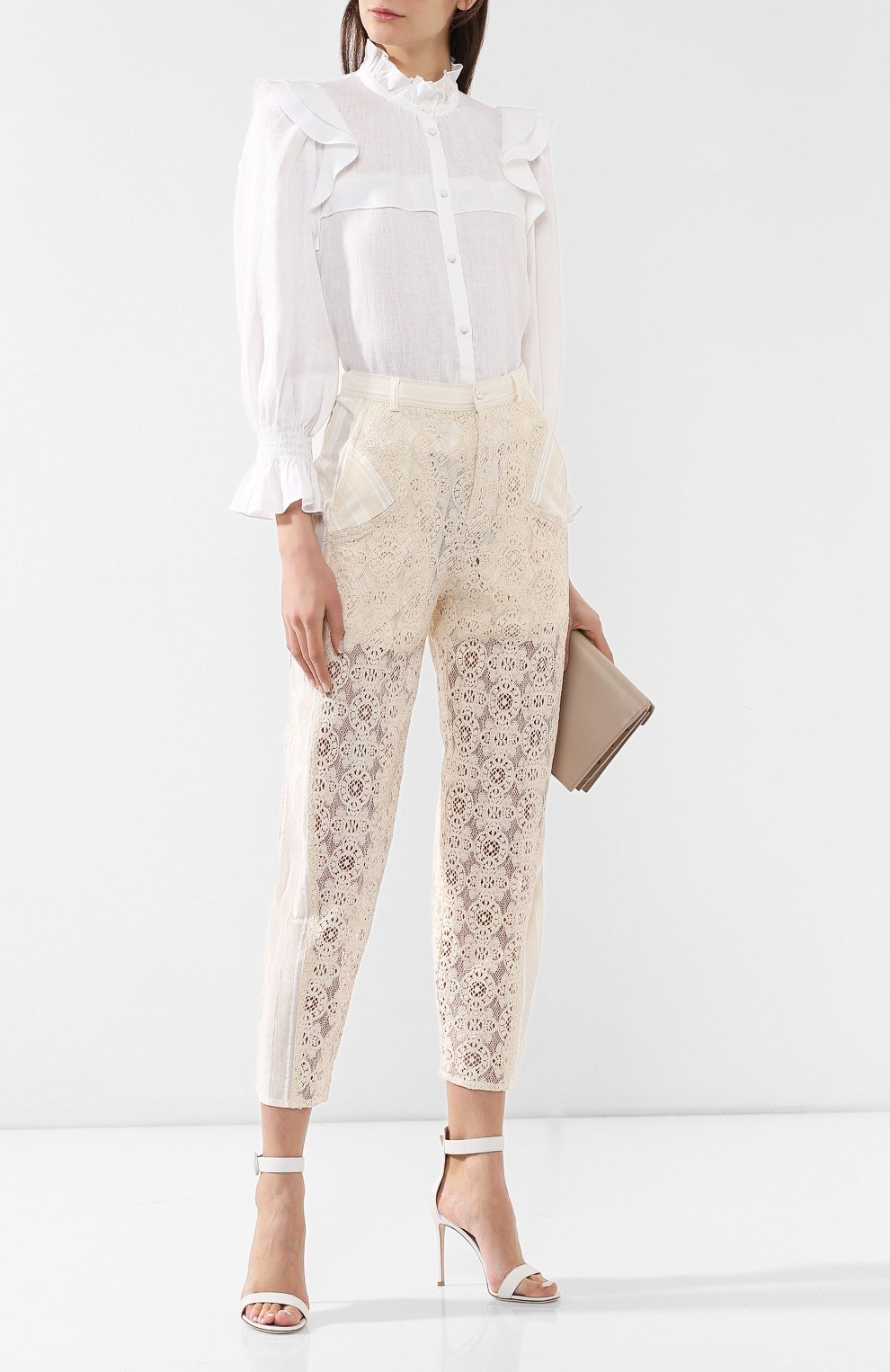 Льняная блузка ISABEL MARANT ETOILE белого цвета по цене 39950 руб., арт. HT1294-19P070E/TEDY, фото 2 Льняная блузка ISABEL MARANT ETOILE, арт. HT1294-19P070E/TEDY, фото 2