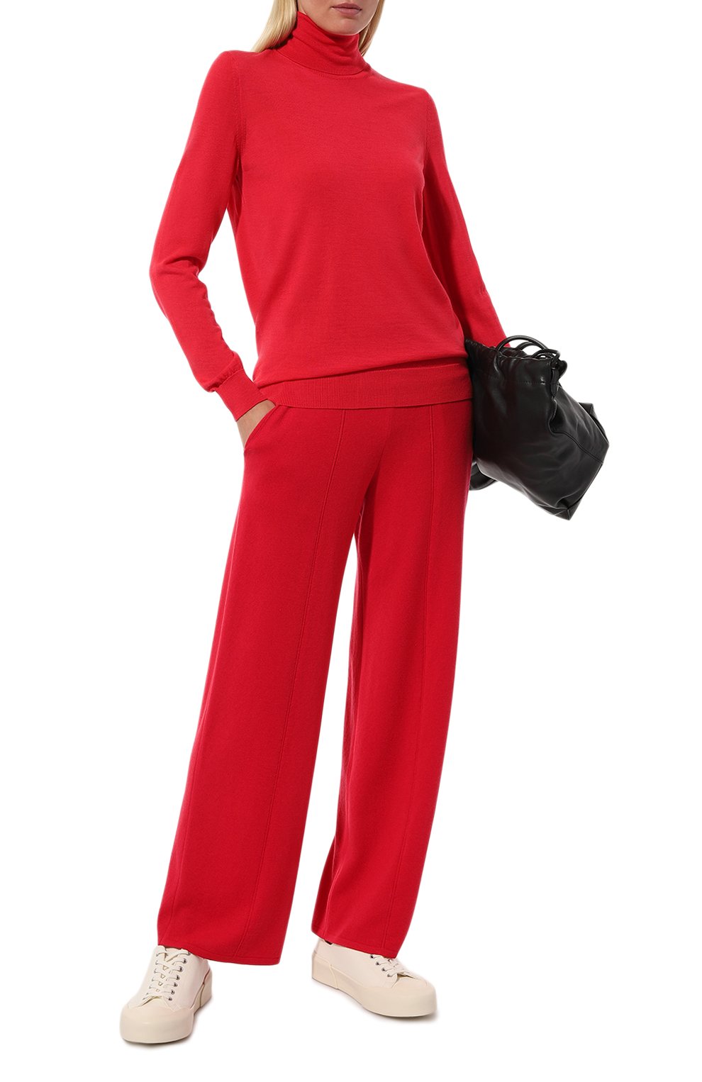 Брюки из шерсти и кашемира FREEAGE красного цвета по цене 32400 руб., арт. W24.PT041.2030.600, фото 2 Брюки из шерсти и кашемира FREEAGE, арт. W24.PT041.2030.600, фото 2