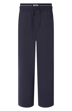 Мужские шерстяные брюки MSGM темно-синего цвета, арт. 3840MP14/257127 | Фото 1 (Материал сплава: Проставлено; Материал внешний: Шерсть; Длина (брюки, джинсы): Стандартные; Драгоценные камни: Проставлено; Стили: Кэжуэл; Случай: Повседневный; Силуэт М (брюки): Прямые)