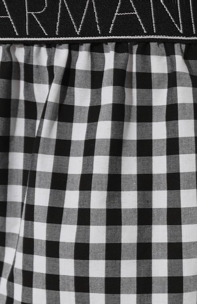 Хлопковые шорты EMPORIO ARMANI черно-белого цвета по цене 6155 руб., арт. 164816/4R242, фото 5 Хлопковые шорты EMPORIO ARMANI, арт. 164816/4R242, фото 5