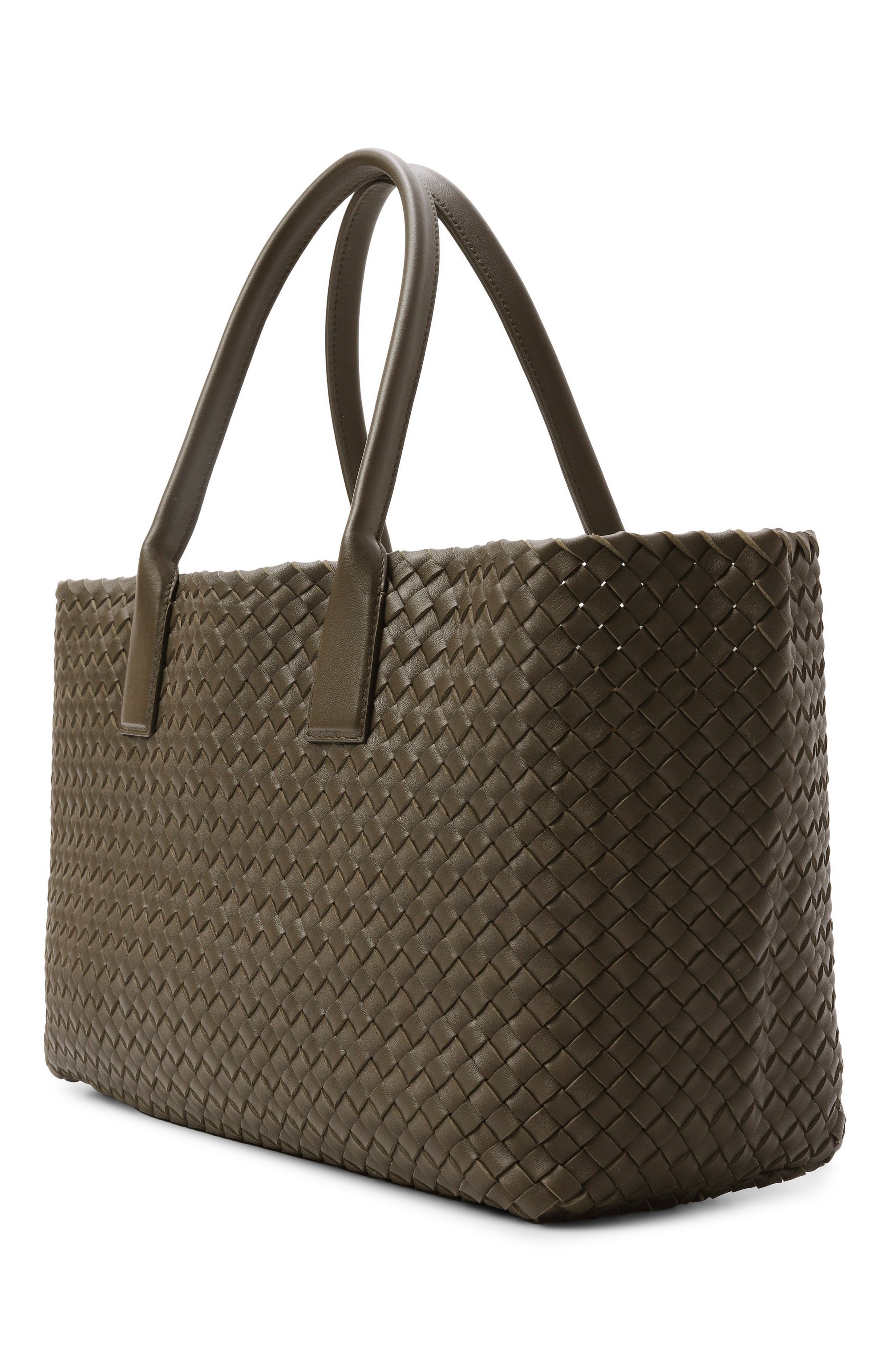 Сумка-тоут cabat medium BOTTEGA VENETA хаки цвета по цене 998000 руб., арт. 608810/V10W1, фото 4 Сумка-тоут cabat medium BOTTEGA VENETA, арт. 608810/V10W1, фото 4