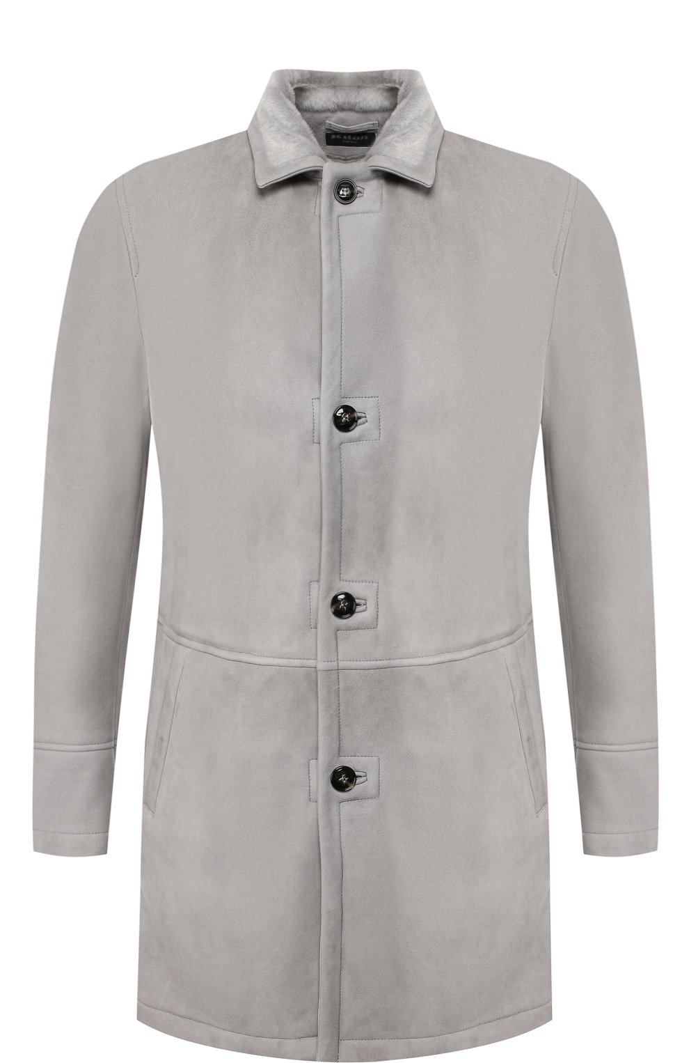 Дубленка прямого кроя на пуговицах с отложным воротником KITON, арт. UW0443/3R88, фото 1