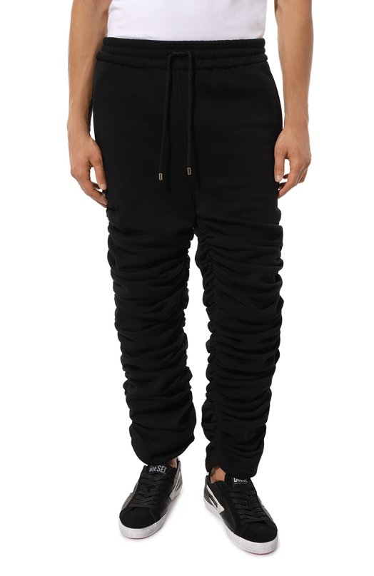 Хлопковые брюки CHMPS PARISSE Чёрный, фото 3