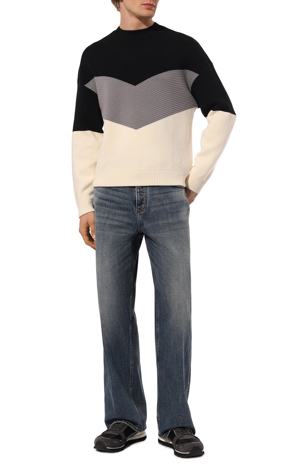 Джемпер из шерсти и хлопка EMPORIO ARMANI, арт. 6D1MXR/1MKGZ, фото 2