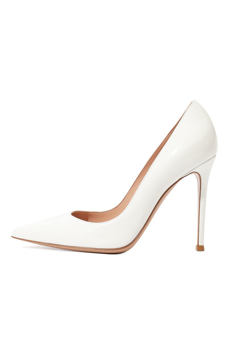 Женские кожаные туфли gianvito 105 GIANVITO ROSSI белого цвета, арт. G28470.15RIC.VERBIAN | Фото 4 (Материал внутренний: Натуральная кожа; Подошва: Плоская; Каблук высота: Высокий; Каблук тип: Шпилька; Материал внешний: Натуральная кожа)