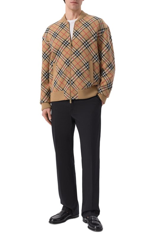 Кардиган из хлопка и шерсти Burberry 8119437 Бежевый  8119437 Фото 2