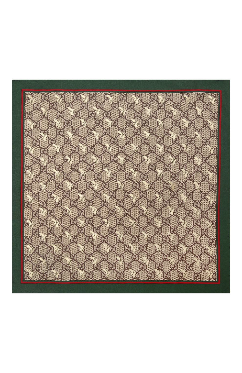 Шелковый платок GUCCI зеленого цвета по цене 13800 руб., арт. 663710/4G001, фото 3 Шелковый платок GUCCI, арт. 663710/4G001, фото 3