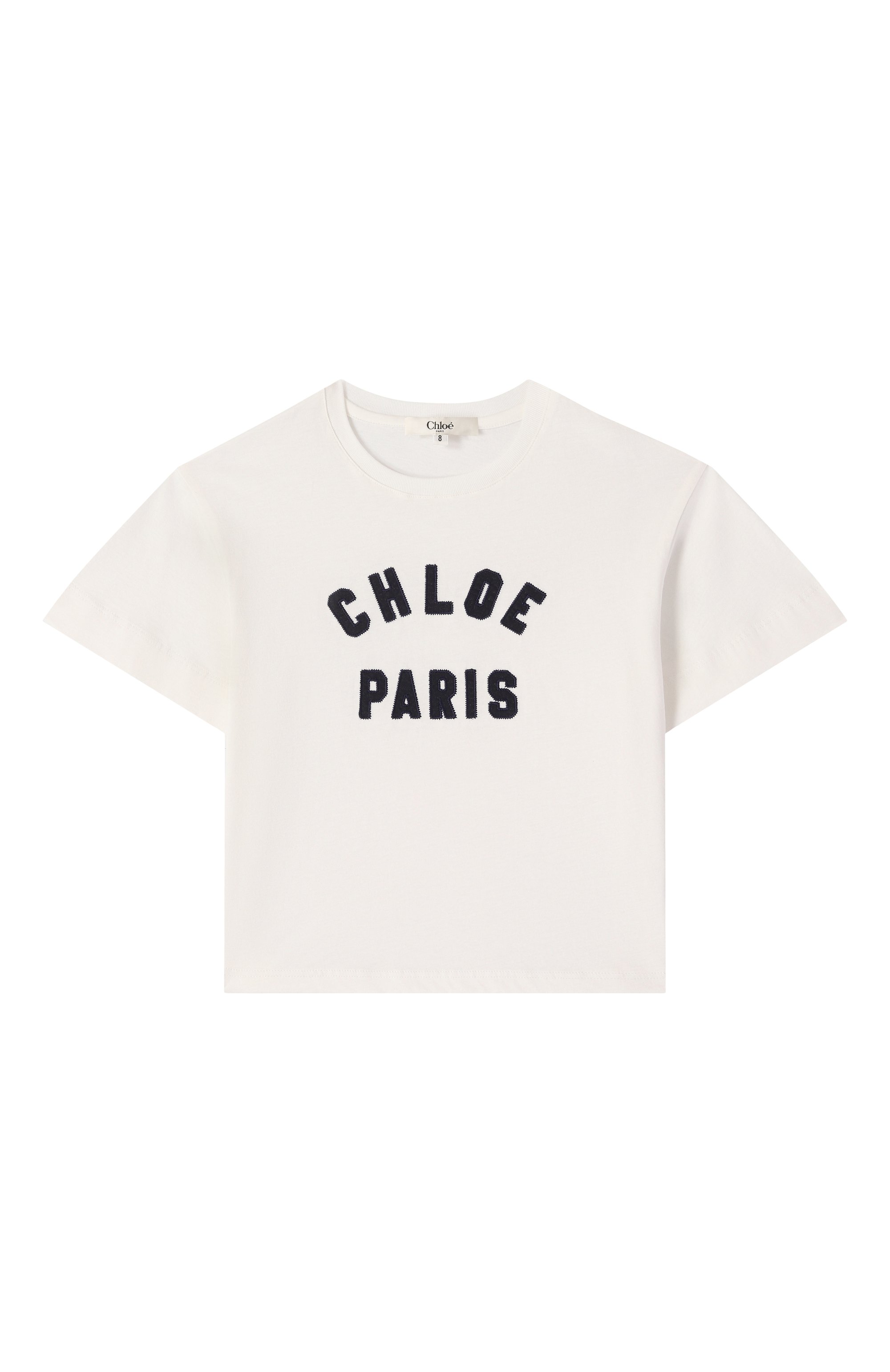 Хлопковая футболка CHLOÉ молочного цвета по цене 16700 руб., арт. C20489, фото 1 Хлопковая футболка CHLOÉ, арт. C20489, фото 1
