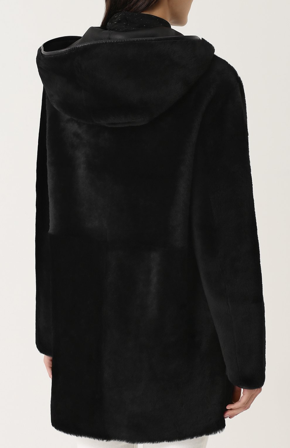 Шуба с капюшоном из овчины ESCADA, арт. 5024612, фото 4