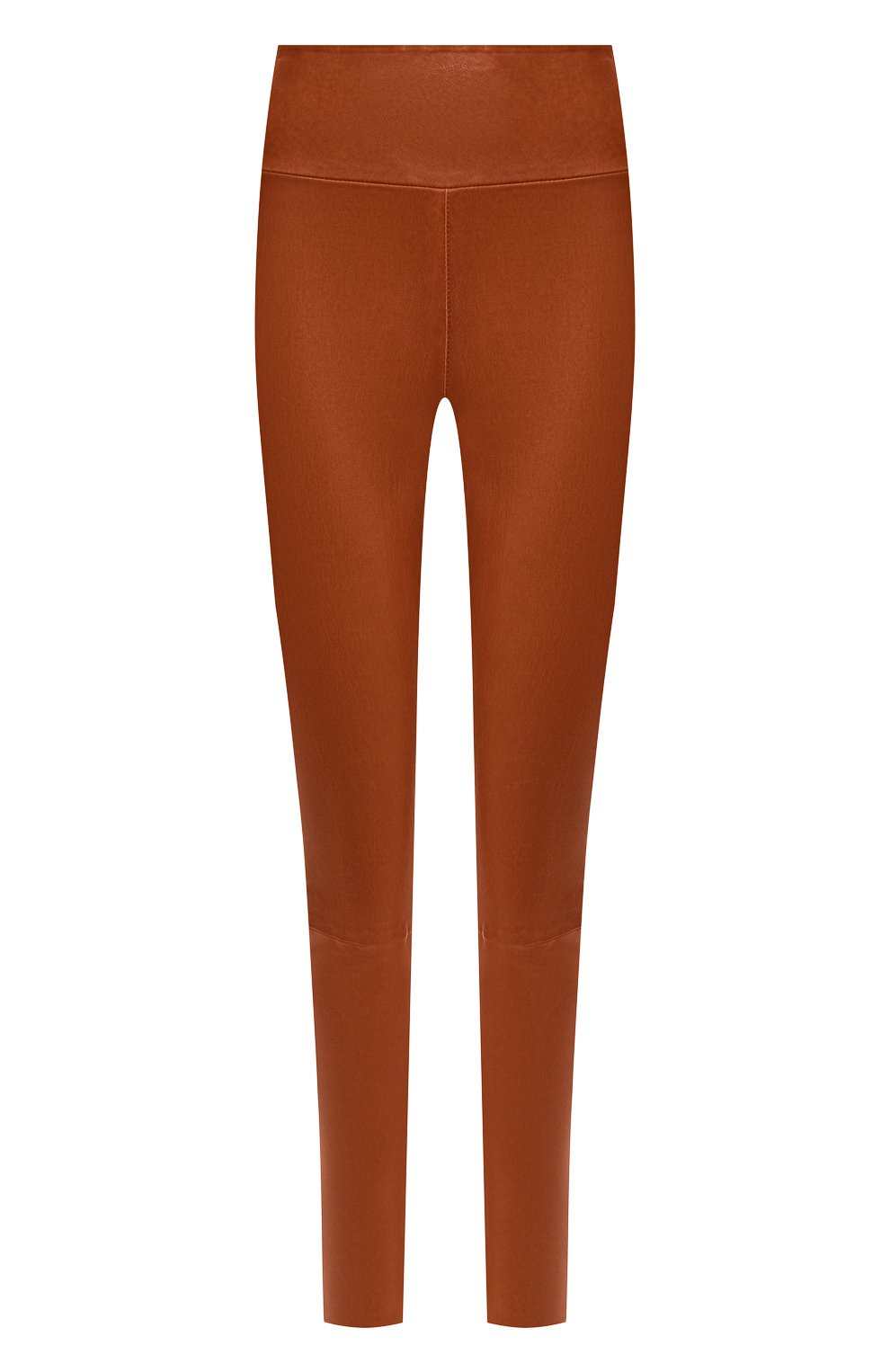 Кожаные легинсы SPRWMN коричневого цвета по цене 107000 руб., арт. ANK-003-L/ANKLE LEGGING, фото 1 Кожаные легинсы SPRWMN, арт. ANK-003-L/ANKLE LEGGING, фото 1