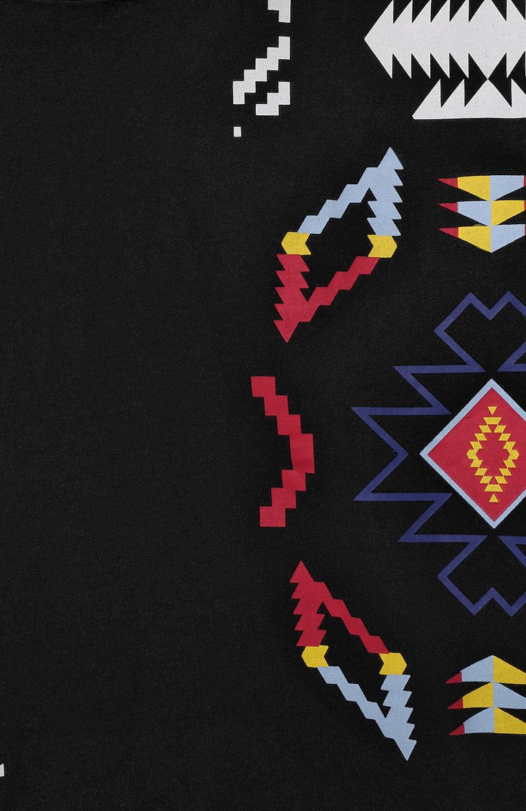 Детская хлопковый лонгслив с капюшоном MARCELO BURLON KIDS OF MILAN черного цвета, арт. CBAB005F21JER001 | Фото 3 (Рукава: Длинные; Материал внешний: Хлопок; Мальчики Кросс-КТ: Лонгслив-одежда; Драгоценные камни: Проставлено; Материал сплава: Проставлено; Ростовка одежда: 10 - 11 лет | 140 - 146см, 12 лет | 152 см, 8 лет | 128 см)