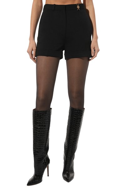 Шерстяные шорты VERSACE черного цвета по цене 77200 руб., арт. 1013160/1A04649, фото 3 Шерстяные шорты VERSACE, арт. 1013160/1A04649, фото 3