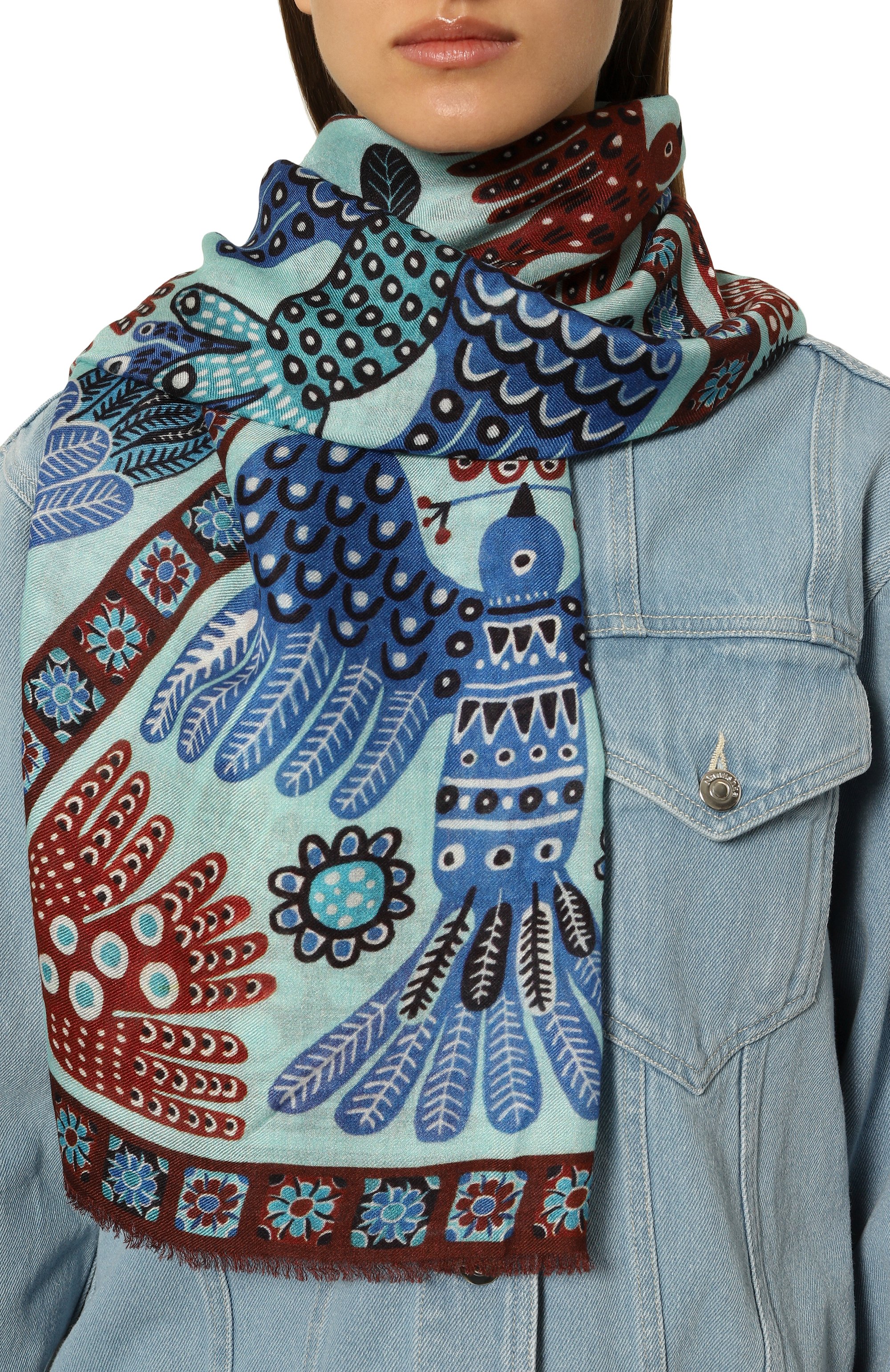 Шелковая шаль небеса GOURJI, арт. 91144922/44117, фото 2