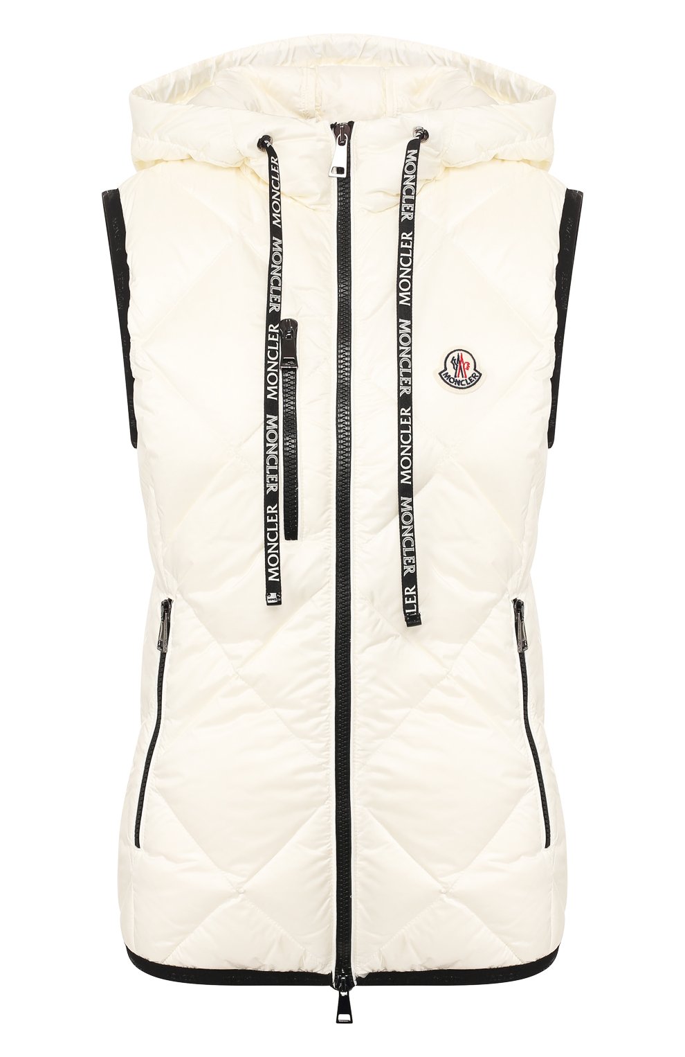 Пуховый жилет sucrex MONCLER белого цвета по цене 54500 руб., арт. F1-093-1A537-00-C0381, фото 1 Пуховый жилет sucrex MONCLER, арт. F1-093-1A537-00-C0381, фото 1