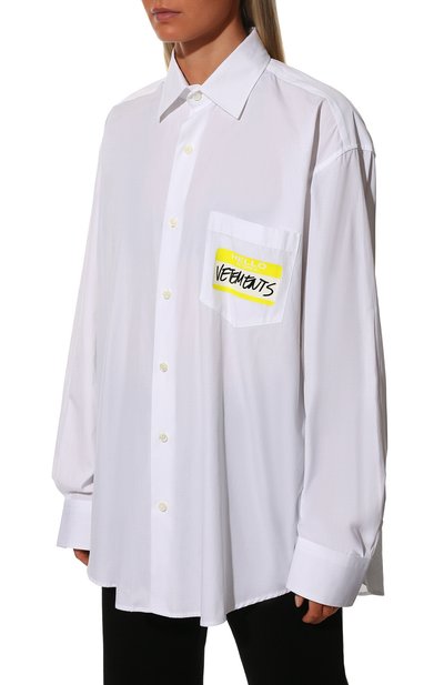 Хлопковая рубашка VETEMENTS, арт. UA53SH500W 1001/W, фото 3