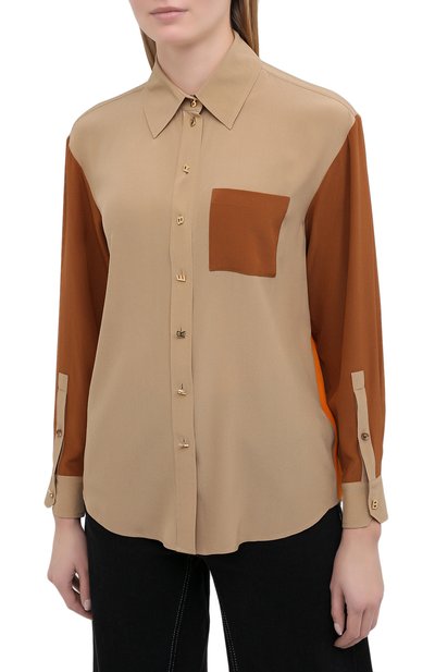 Шелковая рубашка BURBERRY, арт. 8033122, фото 3