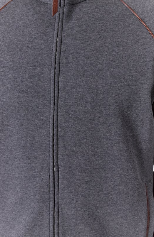 Хлопковая толстовка Brunello Cucinelli MW8639087G Серый  MW8639087G Фото 5