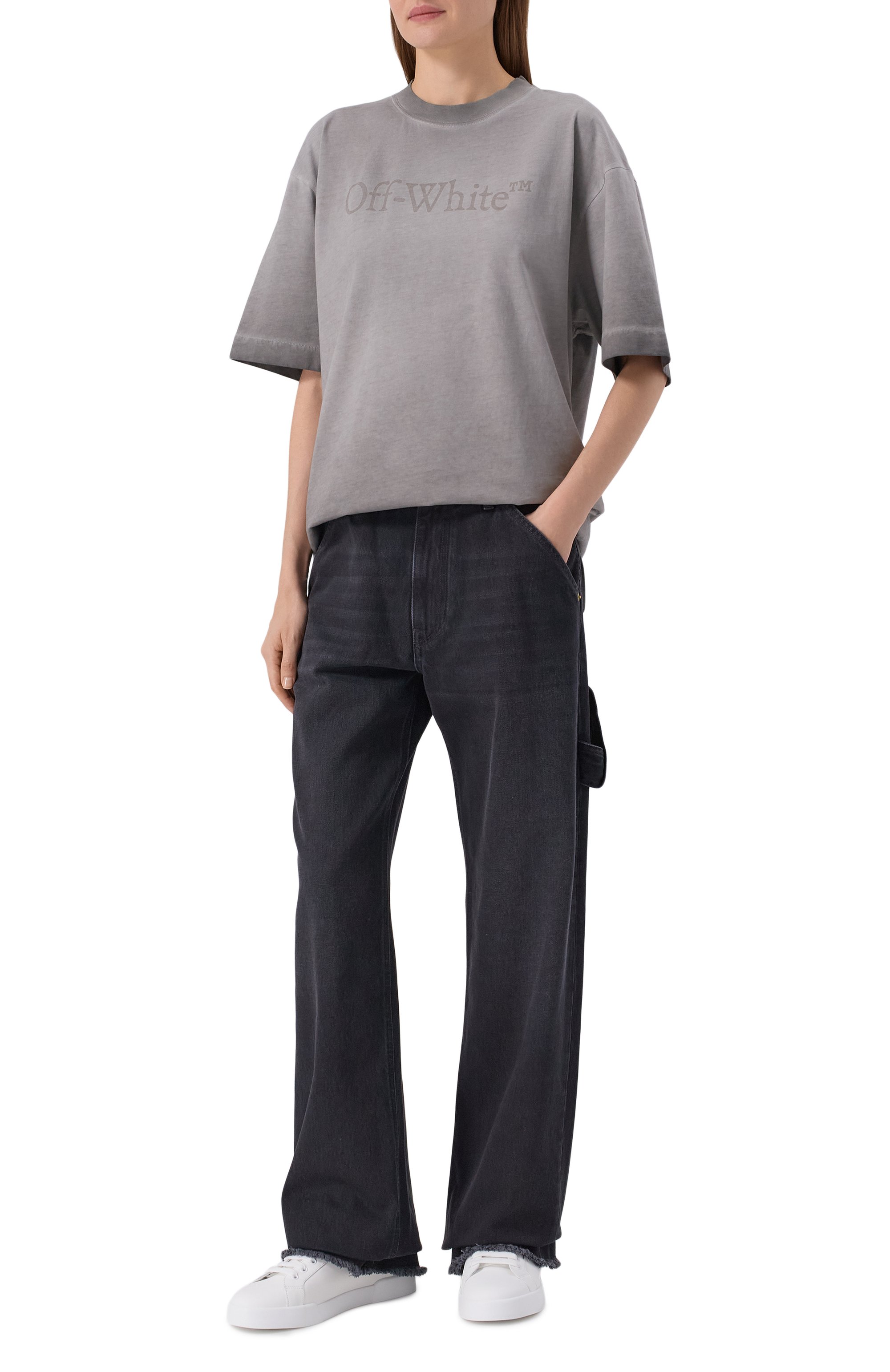 Хлопковая футболка OFF-WHITE, арт. 0WAA13FF25JER001, фото 2