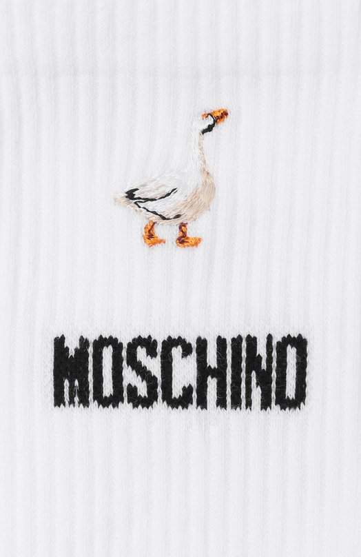 Хлопковые носки Moschino A3401/0598 Белый  A3401/0598 Фото 2